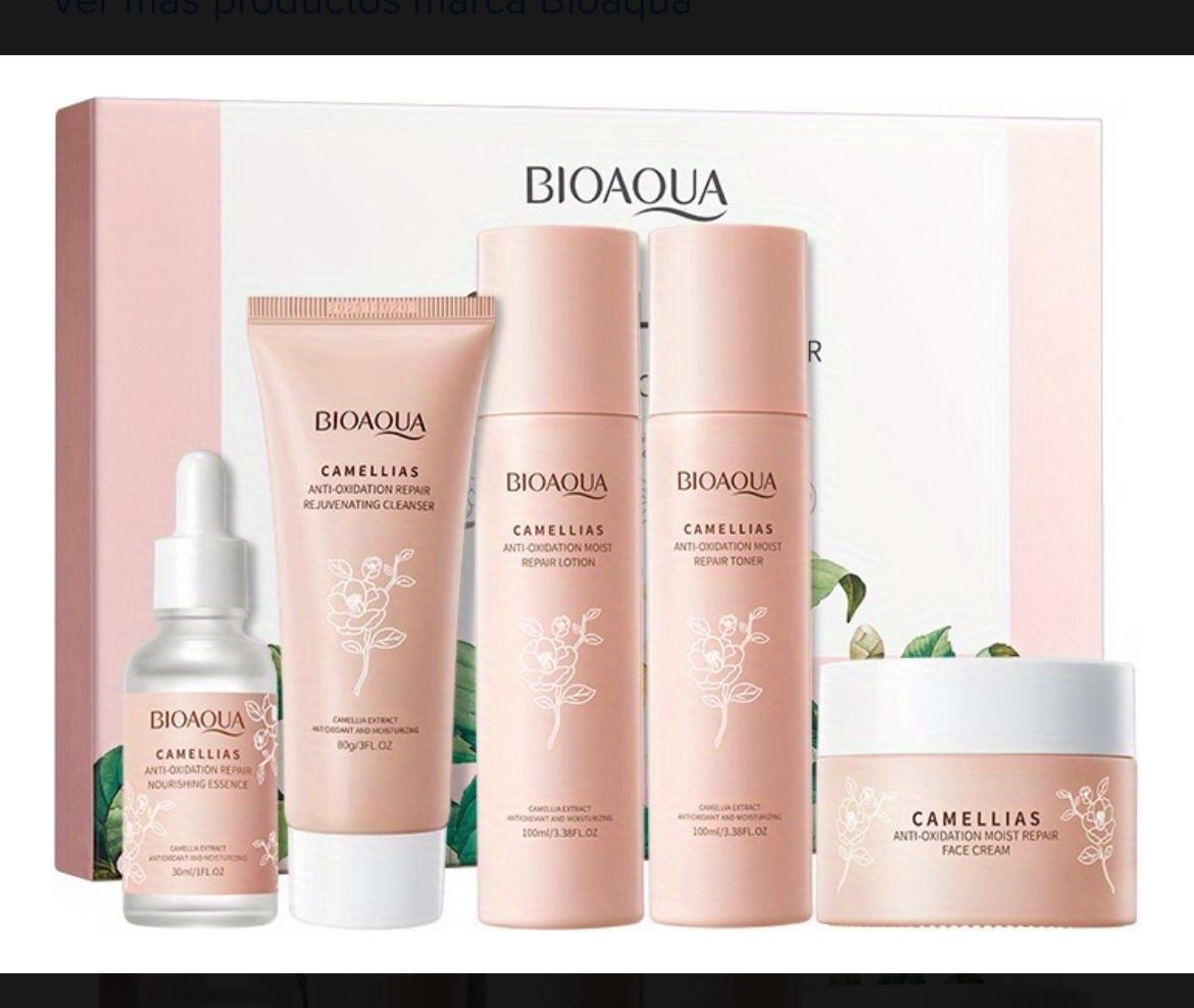 Set 5pz Kit Facial Camellias Bioaqua Antioxidante