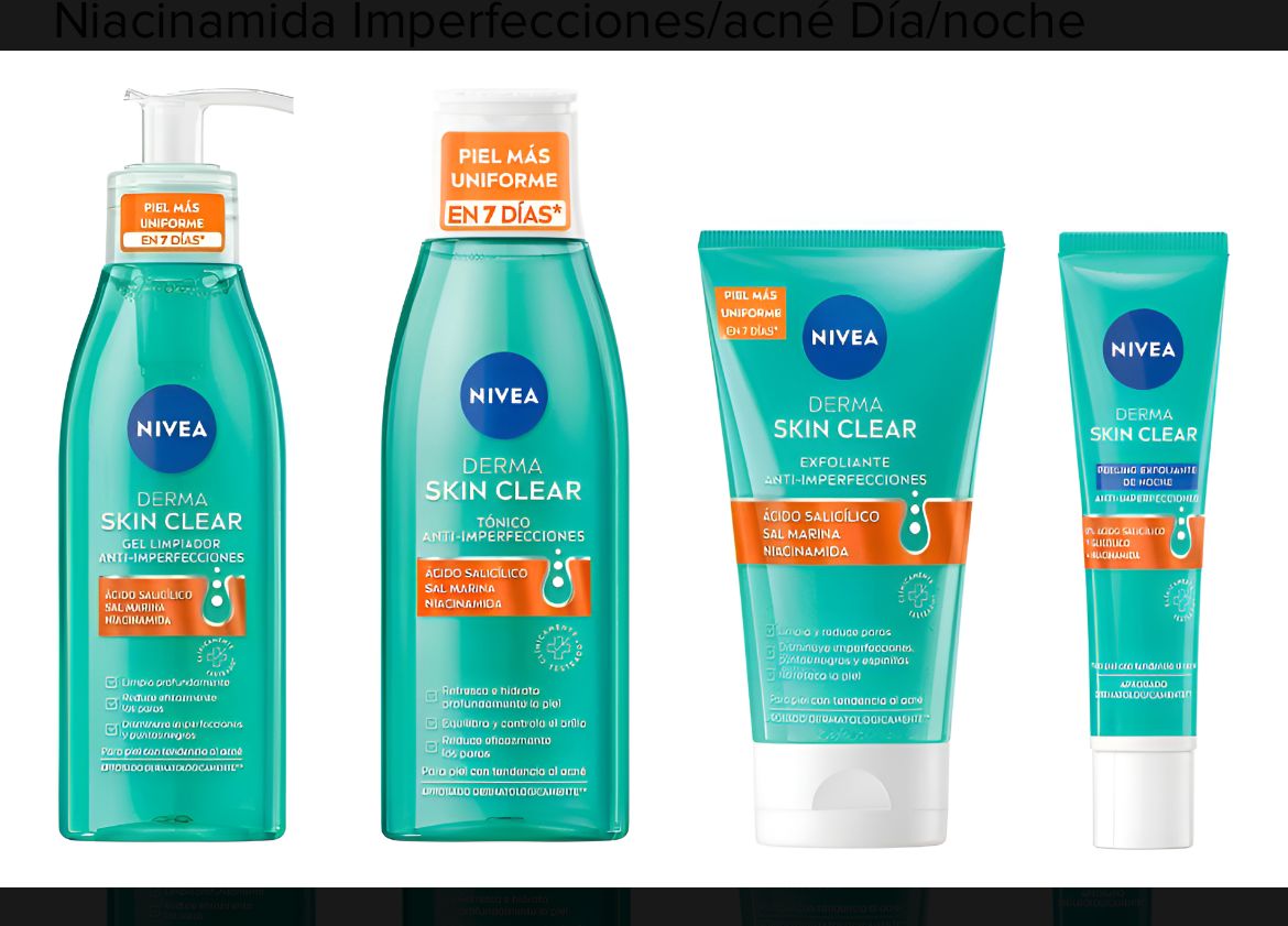 Kit Nivea Derma Skin Clear Para Imperfecciones - Niacinamida Imperfecciones/acné Día/noche