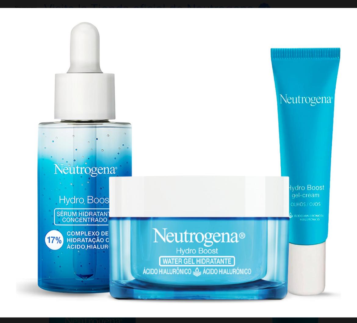 Kit Rutina Facial Hydro Boost Hidratante, Serum Y Crema De Ojos