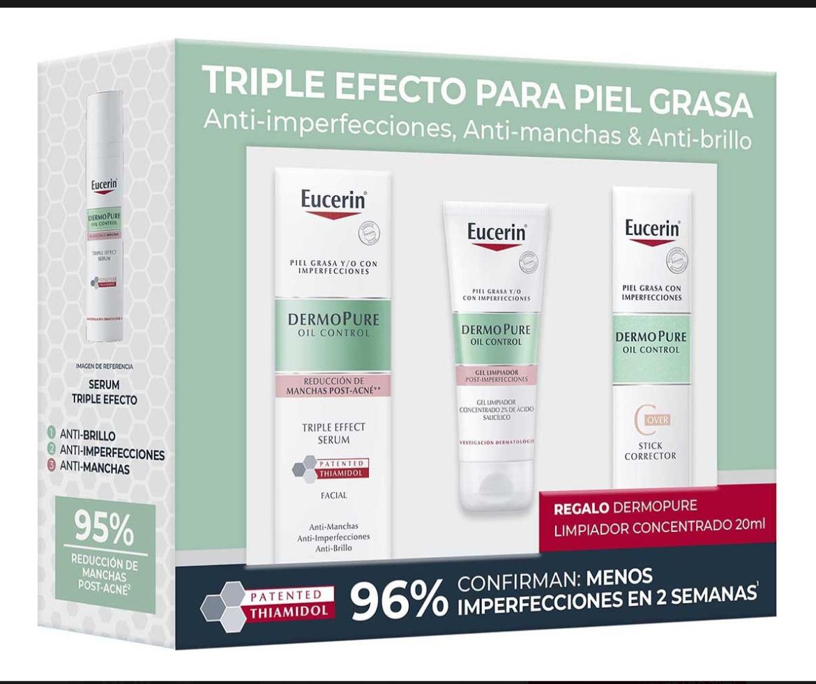 Kit Eucerin Triple Efecto Dermopure Oil Control Anti Brillo