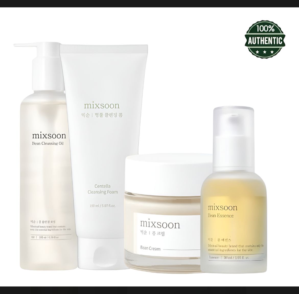 Mixsoon Kit Completo Bean Essence Oil Centella Foam Cream Todo Tipo De Piel Día/noche